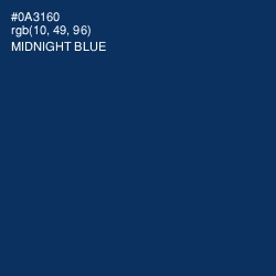 #0A3160 - Midnight Blue Color Image
